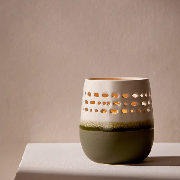 Lanterne en céramique verte - arloca