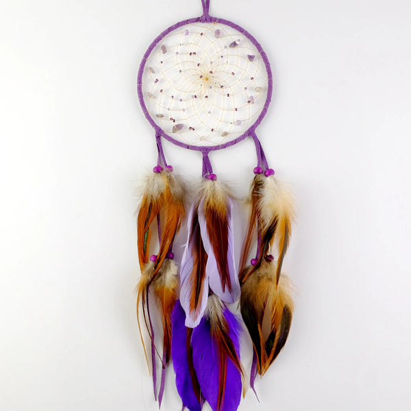 Capteur de rêves violet ombré perlé 5 po