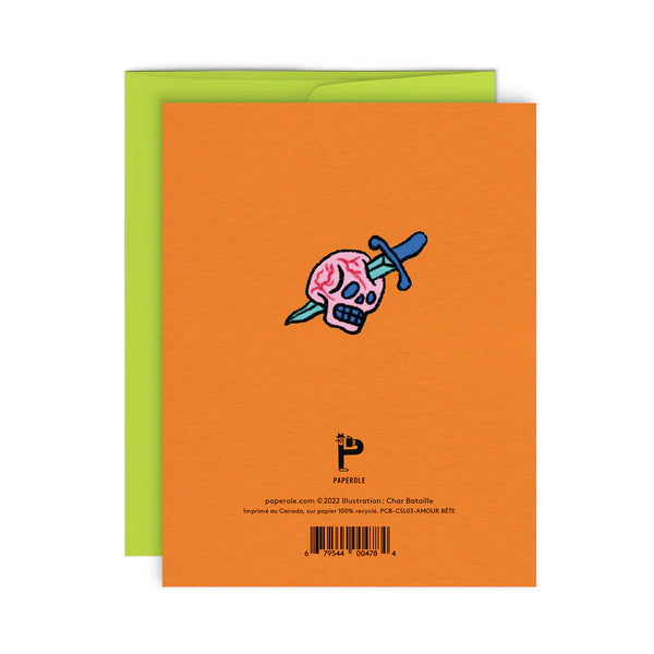 Carte de souhaits Amour bête
