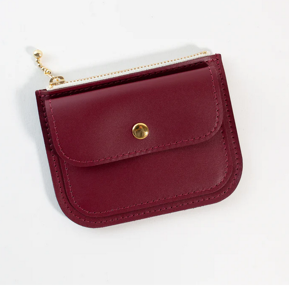 Mini portefeuille Bordeaux - arloca