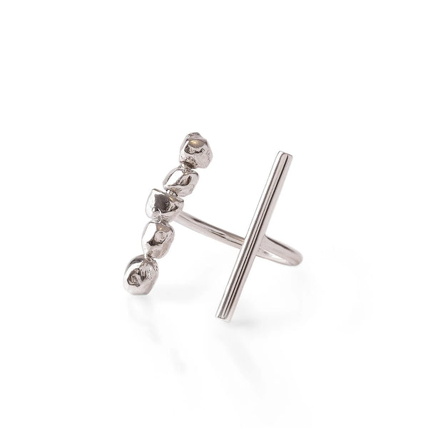 Bague ouverte Melt en argent - arloca
