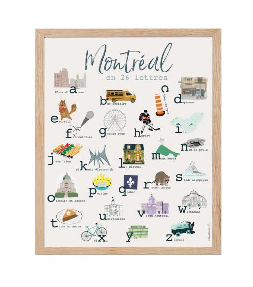 Affiche Montréal en 26 lettres - arloca