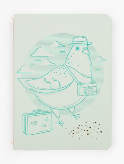 Carnet de note cousu Pigeon voyageur - arloca