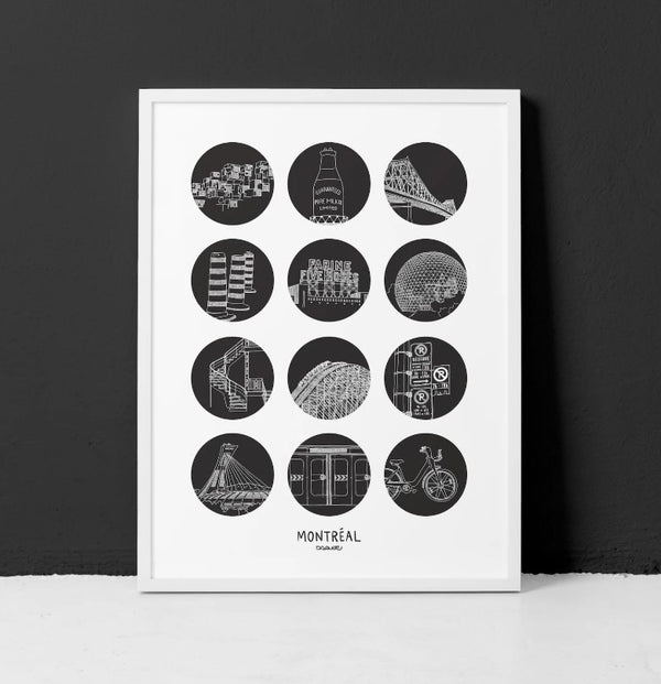 Affiche Montréal 18"x24" - arloca