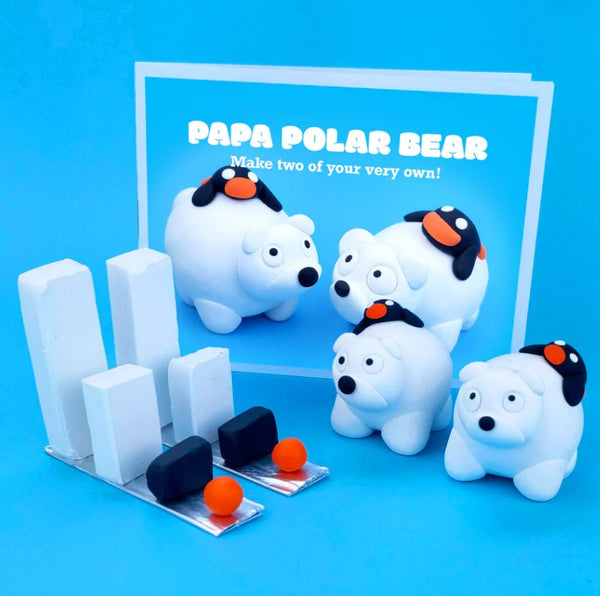 Ensemble de fabrication en polymère Papa ours polaire - arloca