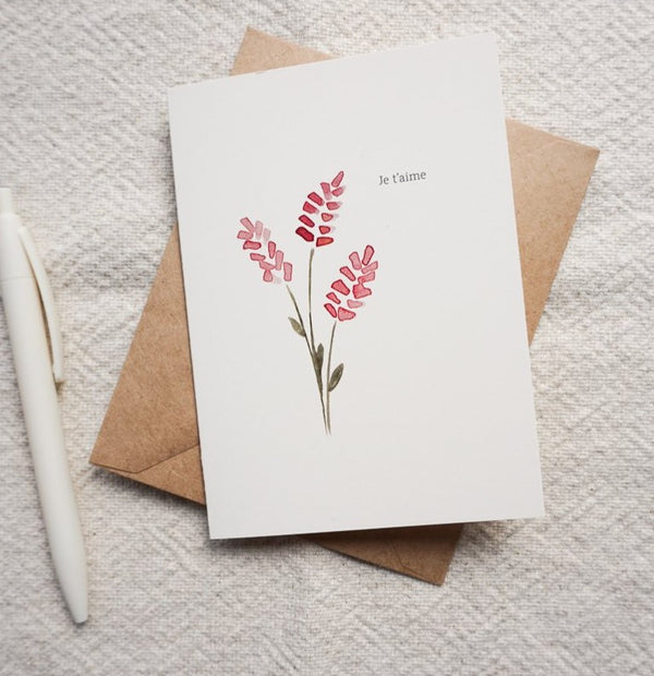 Carte de souhaits Je t'aime - arloca