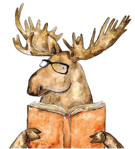 Affiche l'orignal lit un livre - arloca