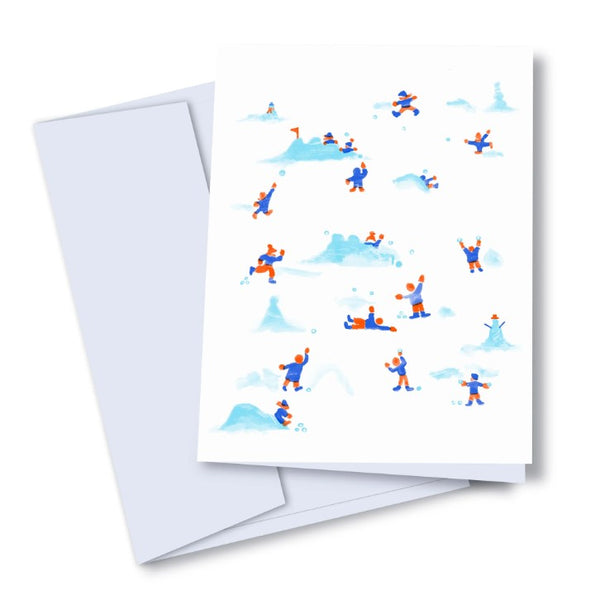 Carte de souhaits Bataille de Neige