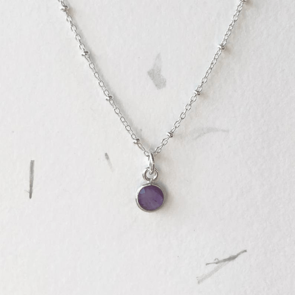 Collier avec breloque améthyste - arloca