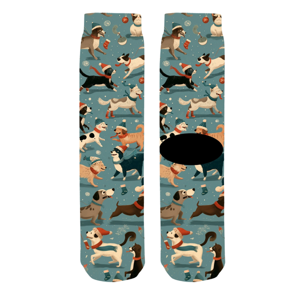 Bas unisexe Chats et chiens de noël
