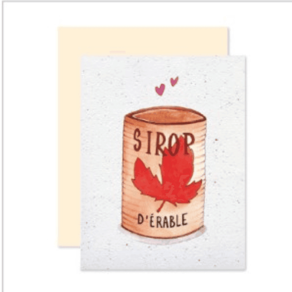 Carte de souhaits plantable Le Sirop d'érable.