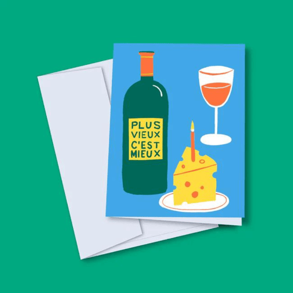 Carte de voeux Plus vieux c'est mieux - arloca