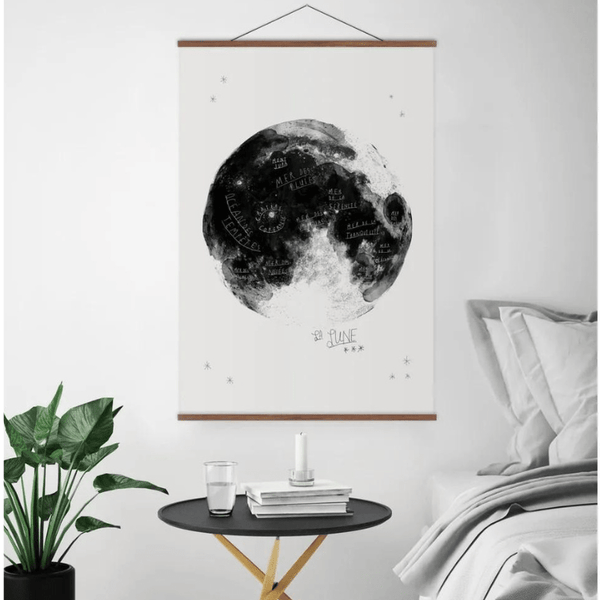 Affiche carte de la lune 24"x36" - arloca