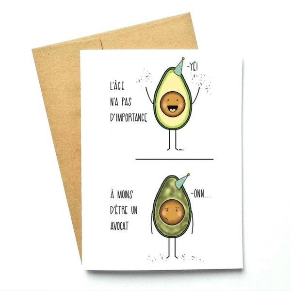 Carte de souhaits L'Avocat Âge - arloca