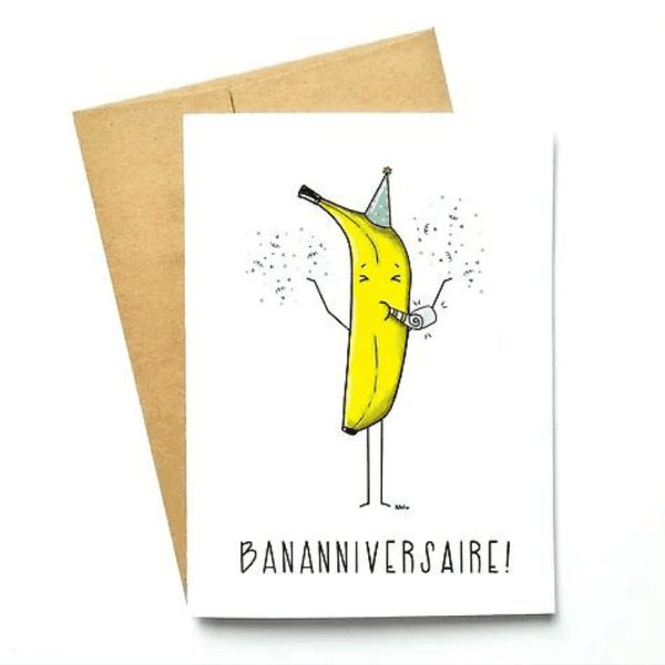 Carte de souhaits Bananniversaire - arloca