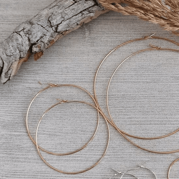 Boucles d'oreilles Swan cercle or jaune - arloca