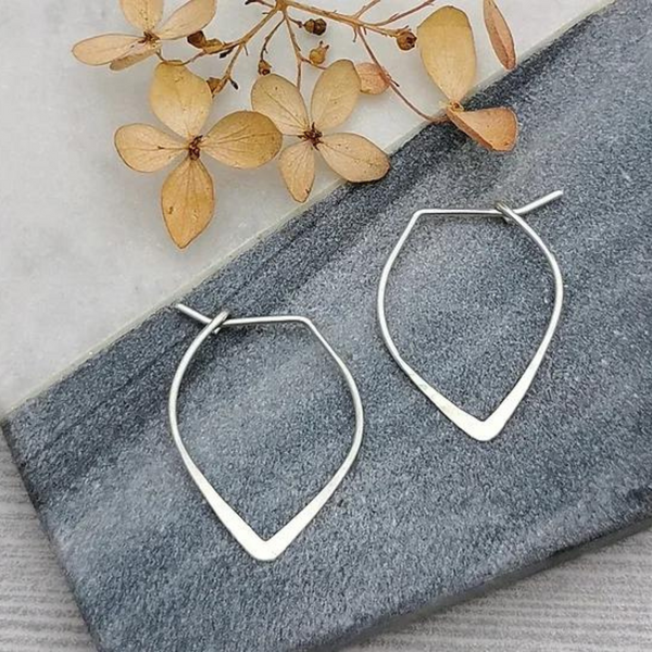 Boucles d'oreilles Feuille en argent - arloca