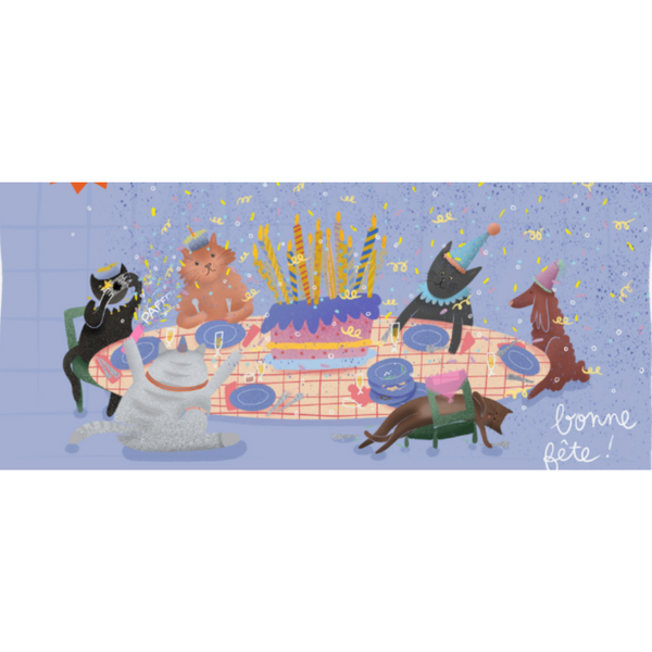Carte de souhaits Bonne Fête animaux - arloca