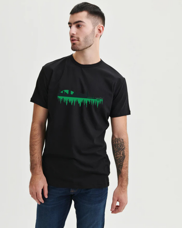 T-shirt Montréal réflexion noir - arloca