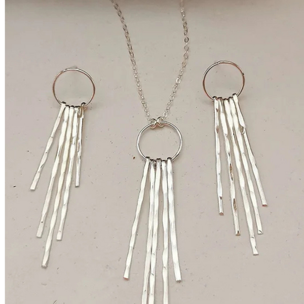 Boucles d'oreilles Inti frange longue - arloca