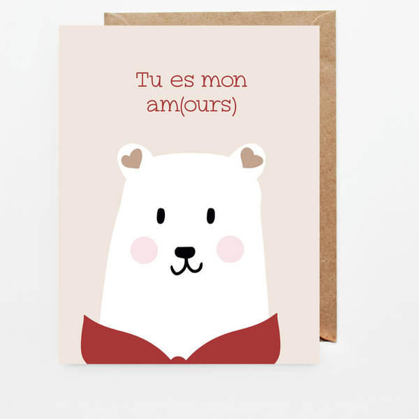Carte de souhaits Tu es mon am(ours)