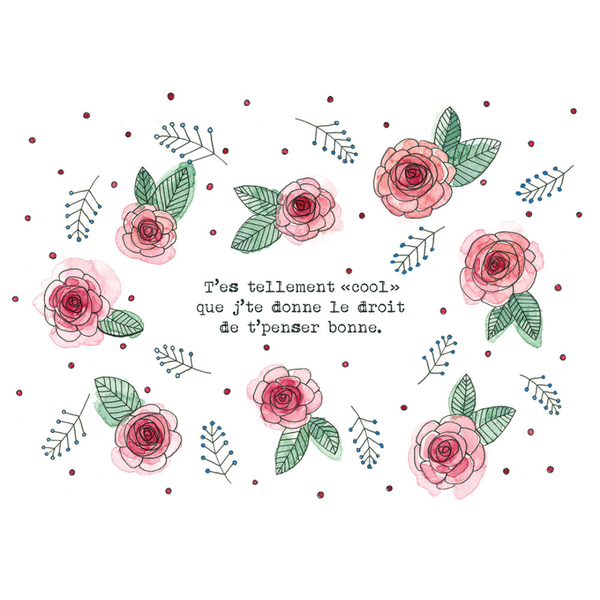 Carte de souhaits Camélia - arloca