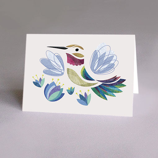 Carte de souhaits Pépito le colibri - arloca