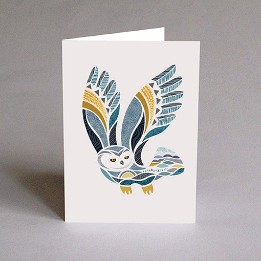 Carte de souhaits Hugo le harfang - arloca