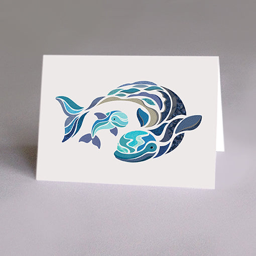 Carte de souhaits Beth et Lucas les bélugas - arloca