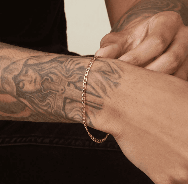 Bracelet cubain en or pour homme.