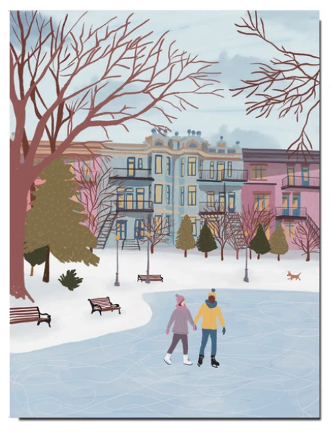 Cahier Parc La Fontaine en hiver.