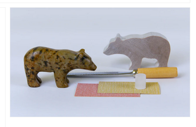 Kit de sculpture sur pierre à savon Ours - arloca