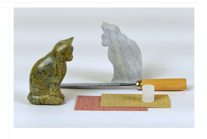 Kit de sculpture sur pierre à savon Chat - arloca