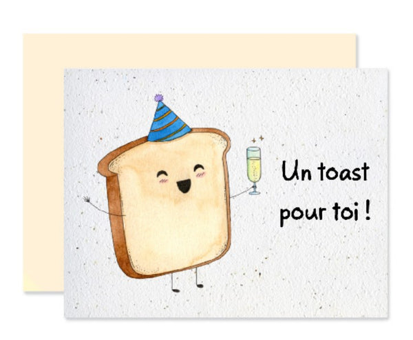 Carte de souhaits plantable Un toast pour toi - arloca