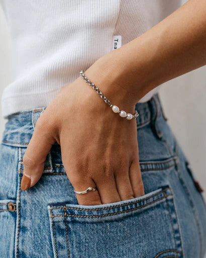 Bracelet Ivory argent - arloca