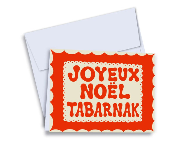 Carte de souhaits Joyeux Noel Tabarnak