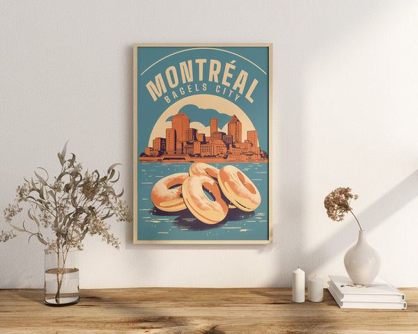 Affiche Montréal Bagel - arloca