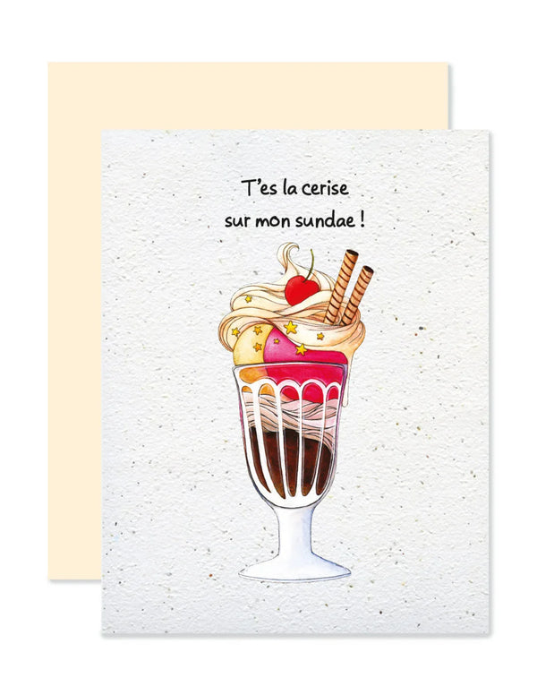 Carte de souhaits plantable le Sundae - arloca