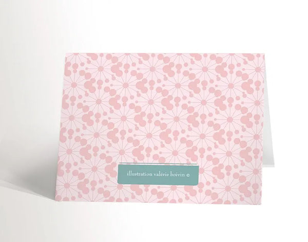 Carte de souhaits Rose Licorne - arloca