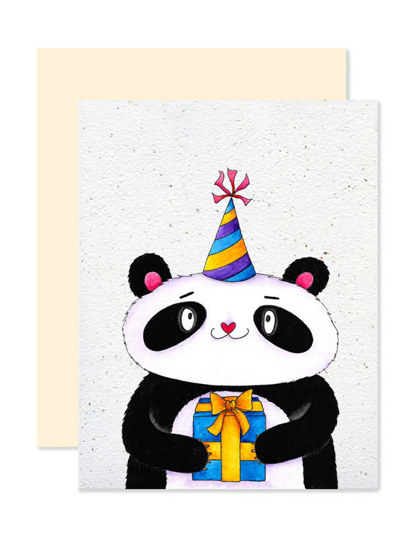 Carte de souhaits plantable Le Panda - arloca