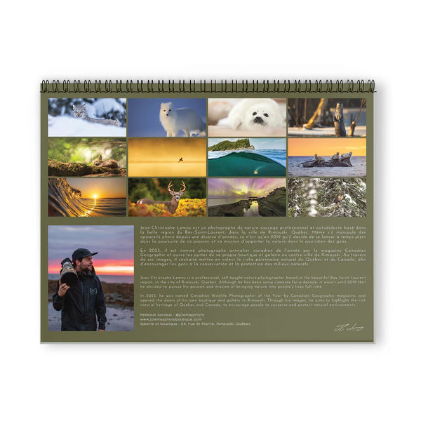 Calendrier 2026 Nature sauvage du Québec - arloca