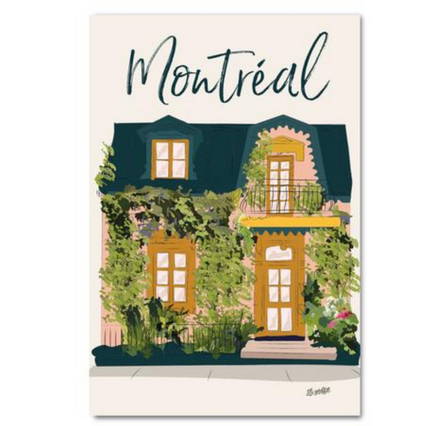 Carte postale Façade de Montréal au printemps