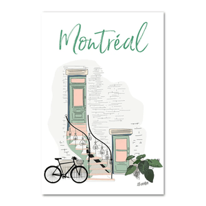 Carte postale Montréal escalier - arloca