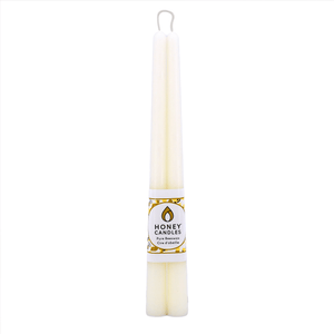 Bougies en cire d'abeille 12 po Perle (paquet de 2) - arloca