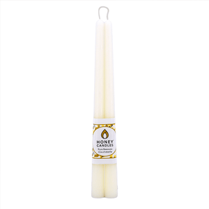 Bougies en cire d'abeille 12 po Perle (paquet de 2) - arloca