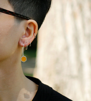 Boucles d'oreilles géométriques Jaune