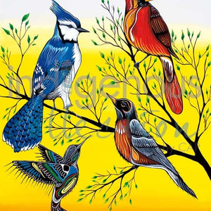 Carte de souhaits Oiseaux de Somers Binesheug - arloca
