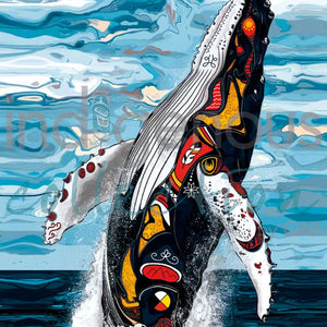 Carte de souhaits L'esprit de la baleine - arloca