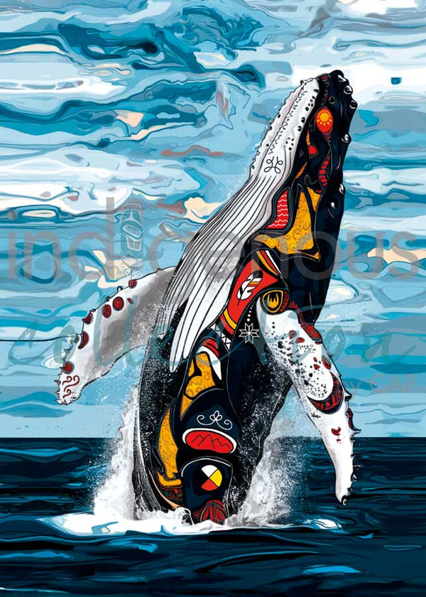 Carte de souhaits L'esprit de la baleine - arloca