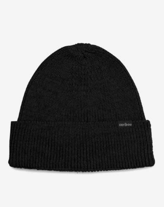 Tuque pour adulte Noir 100% laine mérinos